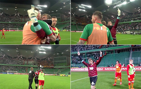 Legia Warszawa - Bartłomiej Drągowski, fucki, gesty