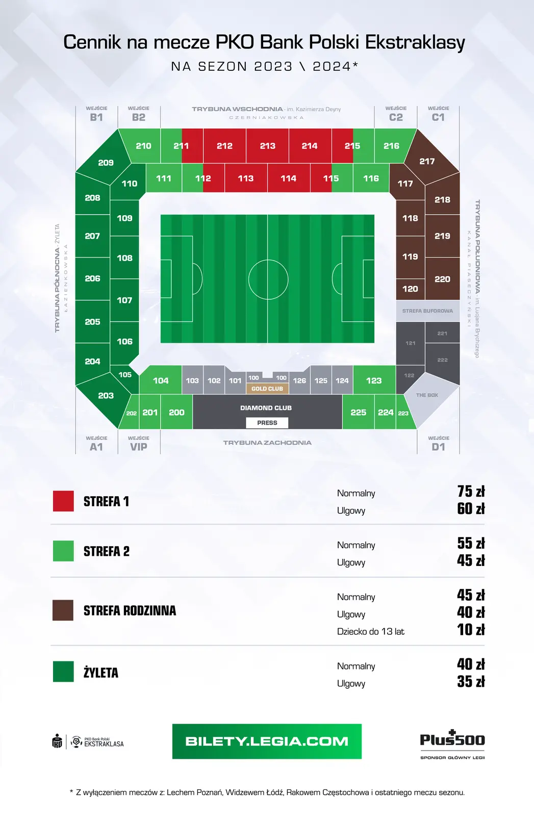 Cennik biletów na sezon 2023/24